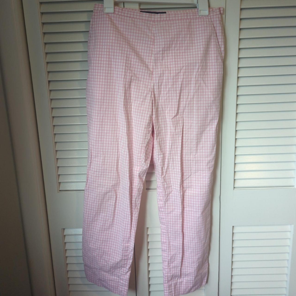 Pink plaid pants